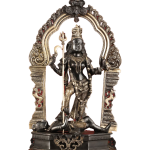 Pure Brass Superfine Handcrafted Goddess Bhadra Kali Statue 22" Black | Invoke Fierce Compassion | Divine Presence | Antique Midnight Black & Shine Gold Finish